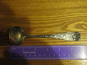 RARE 1877 SILVER PLATE SWEET CLOVER CONDENSED MILK SPOON LADLE  