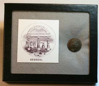 GEORGIA STATE SEAL CONFEDERATE BUTTON  