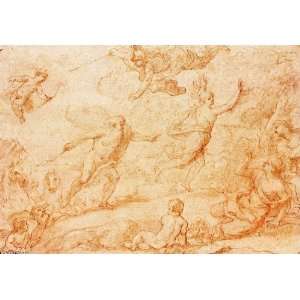   Luca Giordano   24 x 16 inches   Poseidone and Coro