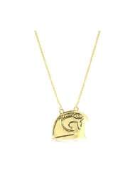 HAN CHOLO Shadow Series Gold Plated Brass Hawk Head Necklace, 24