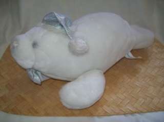 SEAWORLD White Seal Silver Hat Plush Stuffed Animal 14  