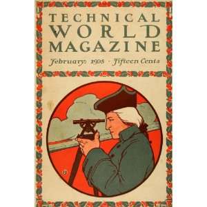  1908 Cover Fred Stearns Art Sextant Surveyor Washington 