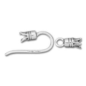   Sterling Silver 3mm Crimp End Hook & Eye Clasp Arts, Crafts & Sewing