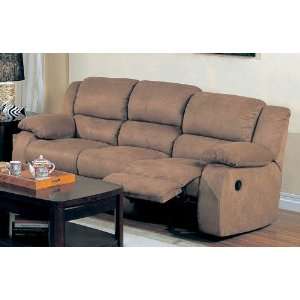  Recliner Sofa Couch in Saddle Padded Microfiber