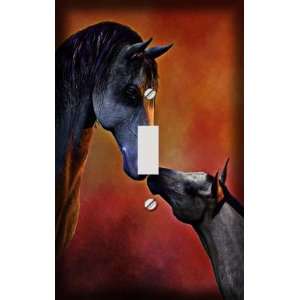   Horse and Colt Kisses Decorative Switchplate Cover