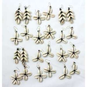  Set Of 12 Assorted Cowrie Shell Earrings 