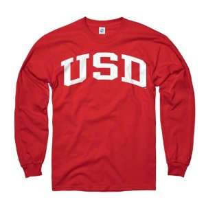  South Dakota Coyotes Red Arch Long Sleeve T Shirt Sports 