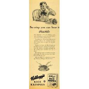   Krispies Breakfast Crackle Cereal   Original Print Ad