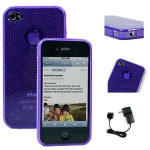  Purple Target Design Flex Case for Apple Apple iPhone 4S and iPhone 