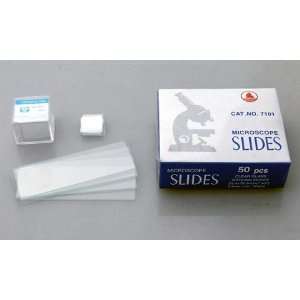   Microscope Glass Slides and 100pc Pre Cleaned Square Glass Cover Slips