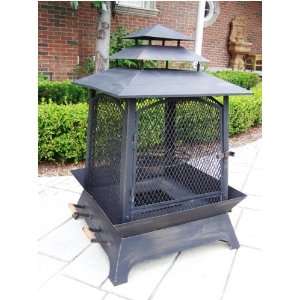  Oakland Living New Port Black Fireplace Patio, Lawn 