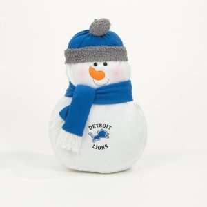   Lions Plush Snowman Football Christmas Throw Pillow