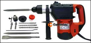   Rotary Hammer Drill Kit Bits SDS Plus 1000 Watt Concrete Steel  