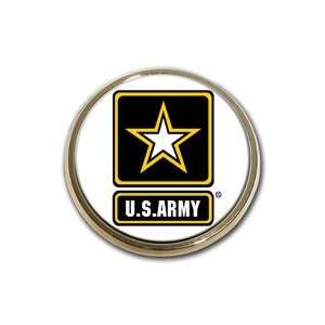   States Army Star Premium Metal Auto Emblem with Gold Trim Automotive