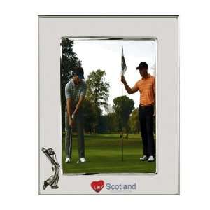   Photo Frame 7x5inch With Pewter Emblem Golfer Patio, Lawn & Garden