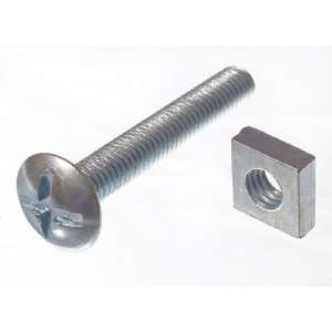 ROOFING BOLT CROSS HEAD 6MM M6 X 40MM LENGTH BZP WITH SQUARE NUTS 