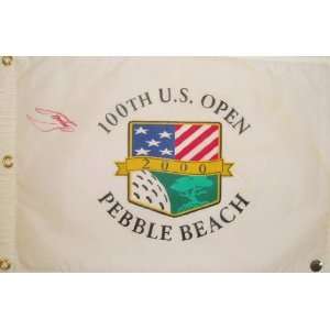 Fuzzy Zoeller Autographed and Discolored 2000 Pebble Beach US Open 