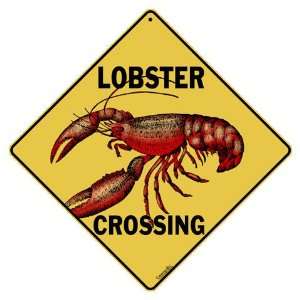  Lobster Crossing 12 X 12 Aluminum Sign Patio, Lawn 