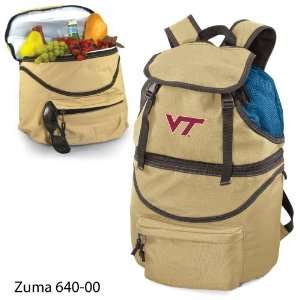  Virginia Tech Hokies NCAA Zuma Insulated Backpack (Beige 