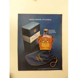 crown royal whiskey, 1971 print ad (bottle/gift box/.) Orinigal 