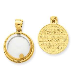  14k Mustard Seed Domed If Ye Have Faith Pendant Jewelry