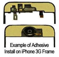 iPhone 3G Touch Screen Glass Digitizer +Mid Frame Bezel  