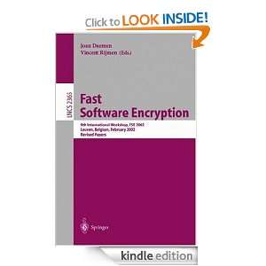 Fast Software Encryption 9th International Workshop, FSE 2002, Leuven 