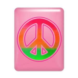  iPad Case Hot Pink Neon Peace Symbol 