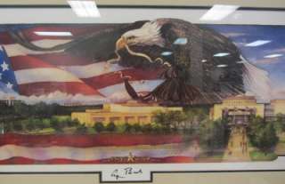 George Bush Presidential Library and Museum Panoramic Signed by George 