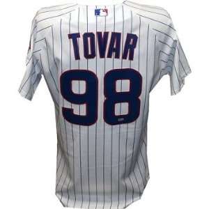 Edgar Tovar #98 Chicago Cubs 2010 Opening Day Game Used Home Jersey 