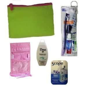 com Womans Traveling Kit, Includes Cul De Sac Cosmetic/Toiletry Bag 