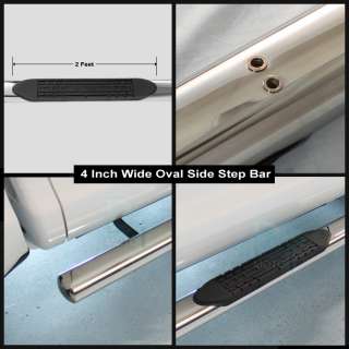   08 DODGE RAM QUAD CAB 4 OVAL SIDE STEP NERF BAR T 304 STAINLESS STEEL