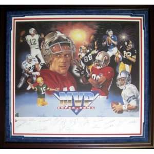  Super Bowl MVPs Autographed Framed 35x38 Litho   Sports 