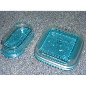   Acrylic Modular Serving Tray & Modular Butter Dish Set with Domed Lids