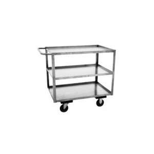  Stainless Steel Service Cart, 3 Solid Shelves 18Wx30Lx35 