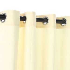 Polyester Outdoor Curtain with Grommets   Natural   50x108  