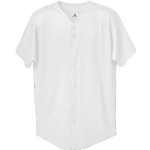   Button Front Custom Baseball Shirt WHITE AL