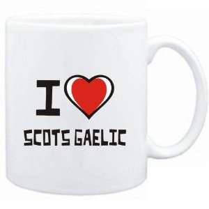    Mug White I love Scots Gaelic  Languages