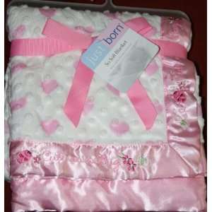  Cute As A Bug Popcorn So Soft White & Pink Blanket by 