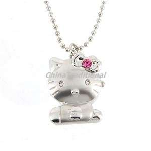  Cute Hello Kitty Pocket Girls Watch with Sling Silver 