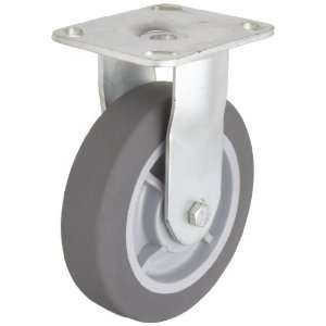 Casters 30 Series Plate Caster, Rigid, TPR Rubber Wheel, Ball Bearing 
