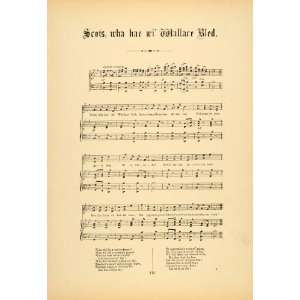  1894 Scots wha hae wi Wallace Bled Song Robert Burns 