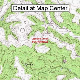  USGS Topographic Quadrangle Map   Cypress Creek, Texas 