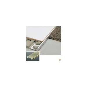 SCHIENE Tile Edging Profile, Bright Brass Anodized Aluminum   82 1/2