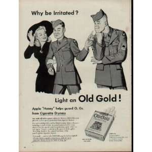     1945 OLD GOLD Cigarettes War Bond Ad, A3768. 