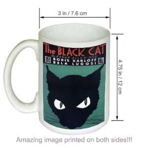  Vintage Bela Lugosi Horror Movie COFFEE MUG Black Cat 