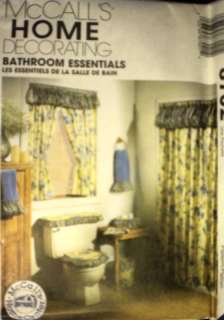 UNCUT McCalls Pattern Bathroom Essentials Curtain Cover  