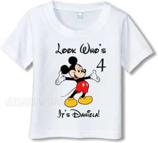 Mickey Mouse T Shirt personalized with your choice of ANY name and or 