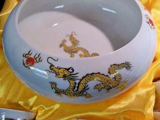 Fujian Dehua Chengyi GOLD DRAGON Ceramic Tea Set   NIB  