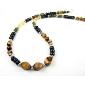 Damali Prosperity and Abundance Beaded Gemstone Necklace 